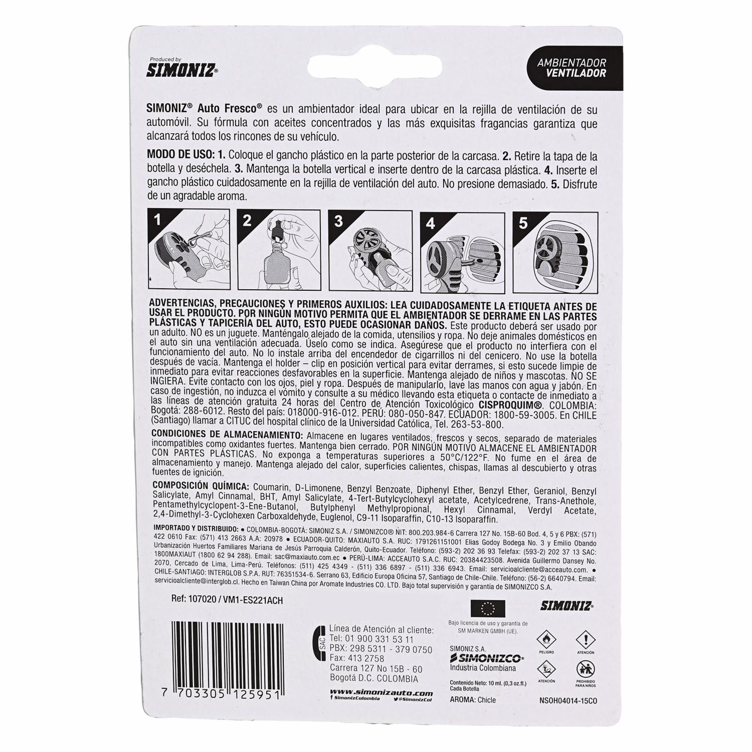 Ambiental De AutomóvilAirChicle SIMONIZ Unidad - Imagen 2