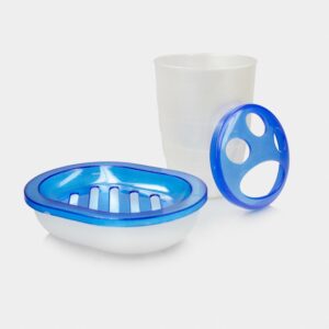 Set Jabonera + Vaso Portacepillos PERSAL Plastica