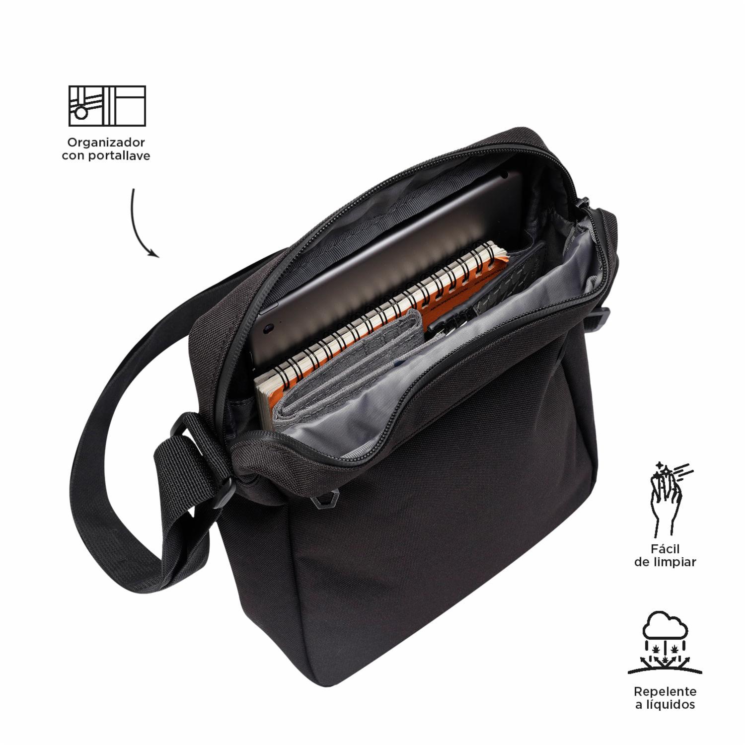 Bolso Para Tablet Negro Modelo Pastizal Para Caballero TOTTO Pequeña