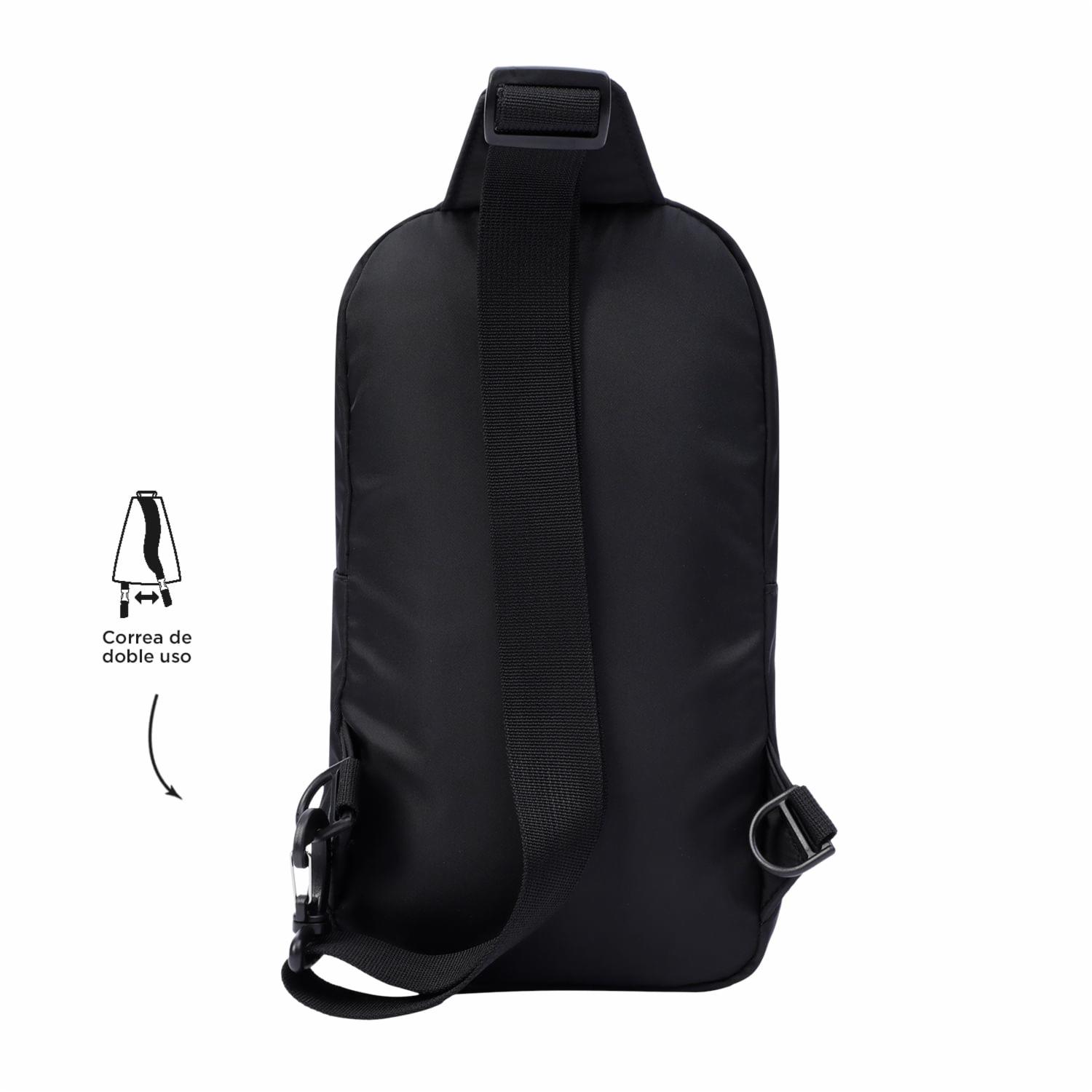 Bolso Negro Modelo Crossover Tracer Para Caballero TOTTO Pequeña