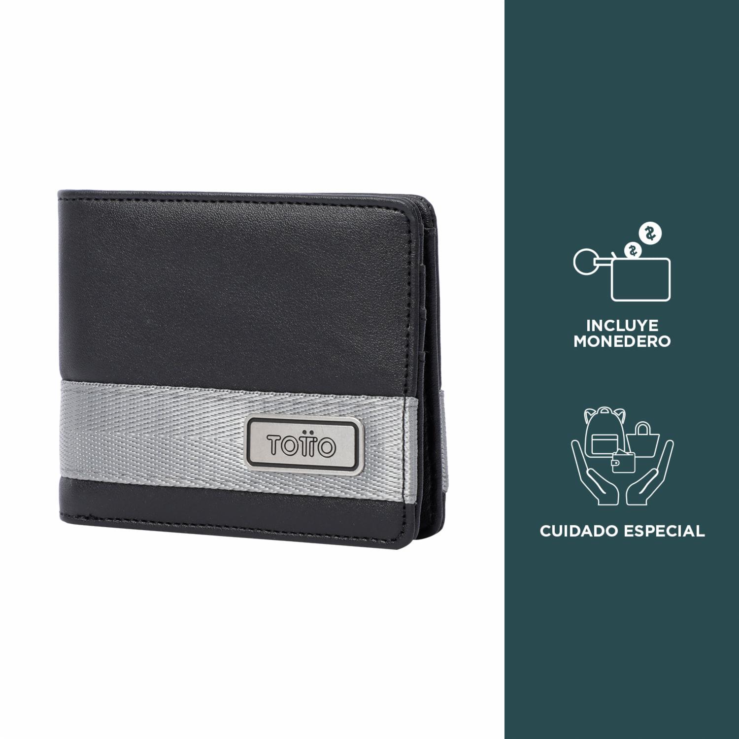 Billetera Negra Modelo Vlideri Para Caballero TOTTO Mediana - Imagen 3