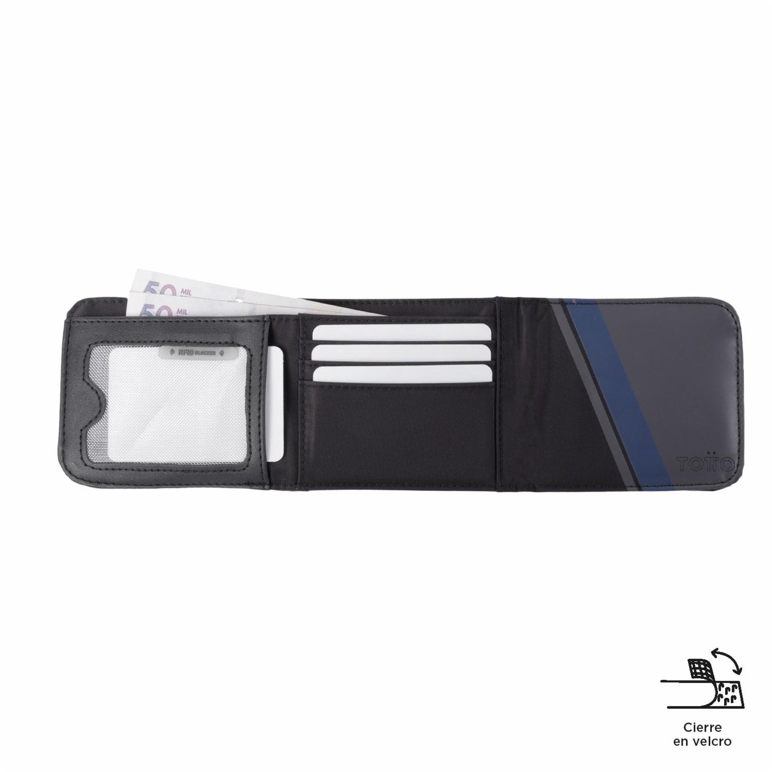 Billetera Negra Modelo Philo Para Caballero TOTTO Mediana - Imagen 3