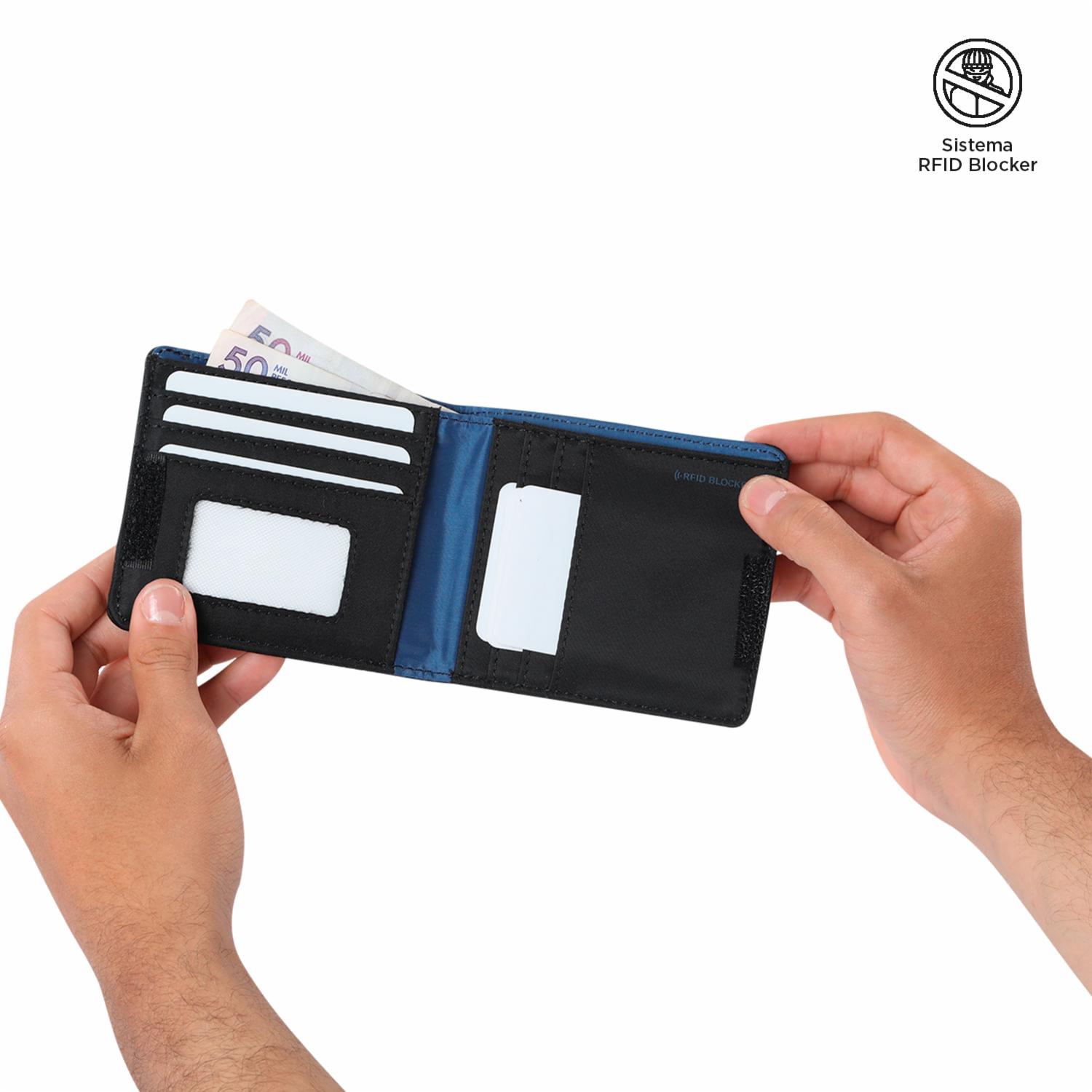 Billetera Negra Modelo Dagoba Para Caballero TOTTO Mediana - Imagen 2