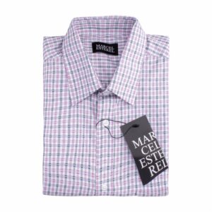 Camisa Formal Manga Larga Cuadros Morada MARCEL ESTEREL