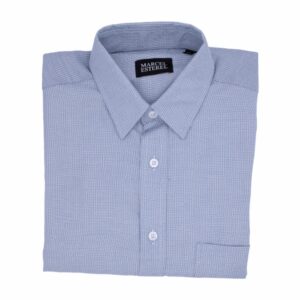 Camisa Slim Casual Formal Manga Larga Con Print Azul Oscuro MARCEL ESTEREL