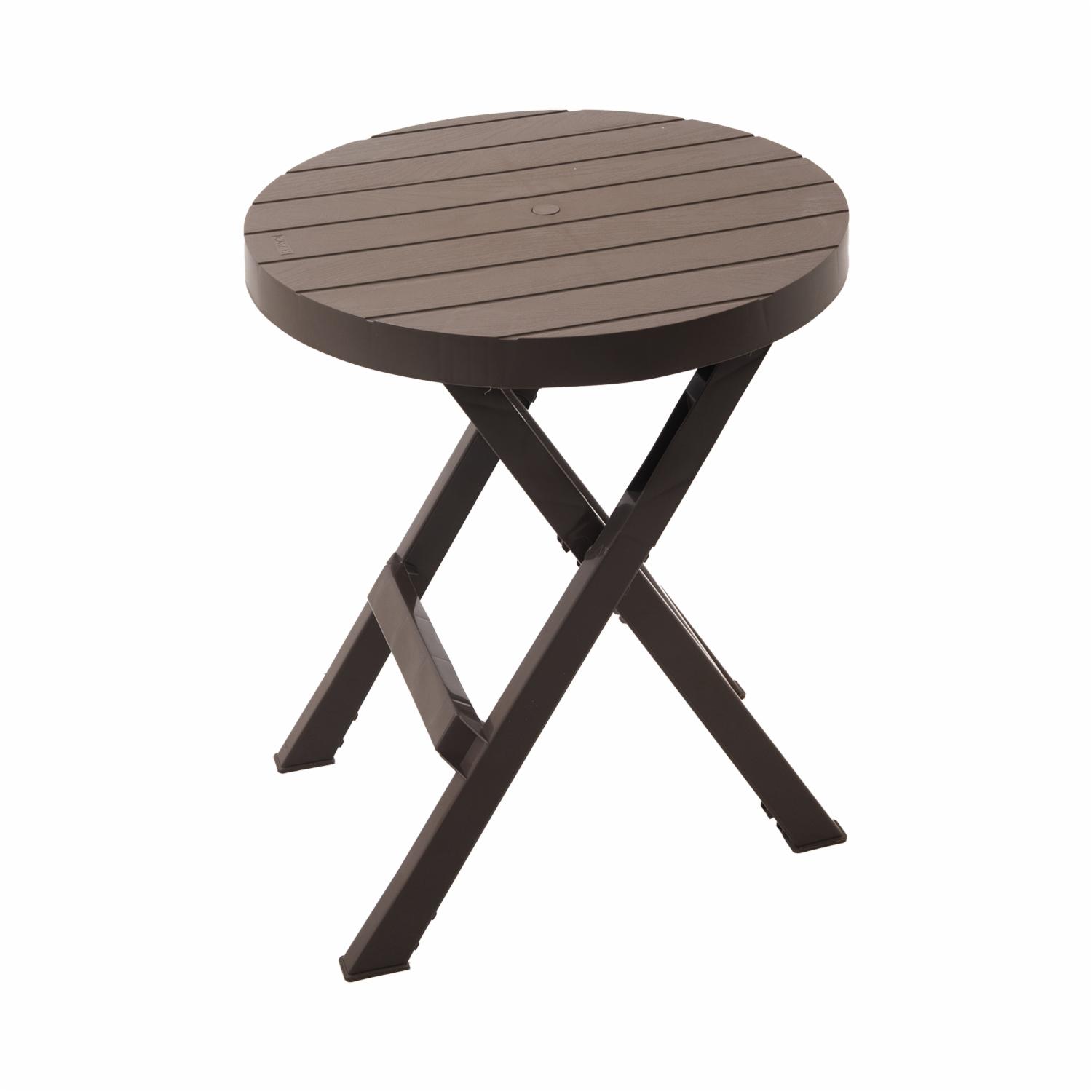 Mesa Plegable Redonda Barú Mocca RIMAX Plástico - Imagen 2