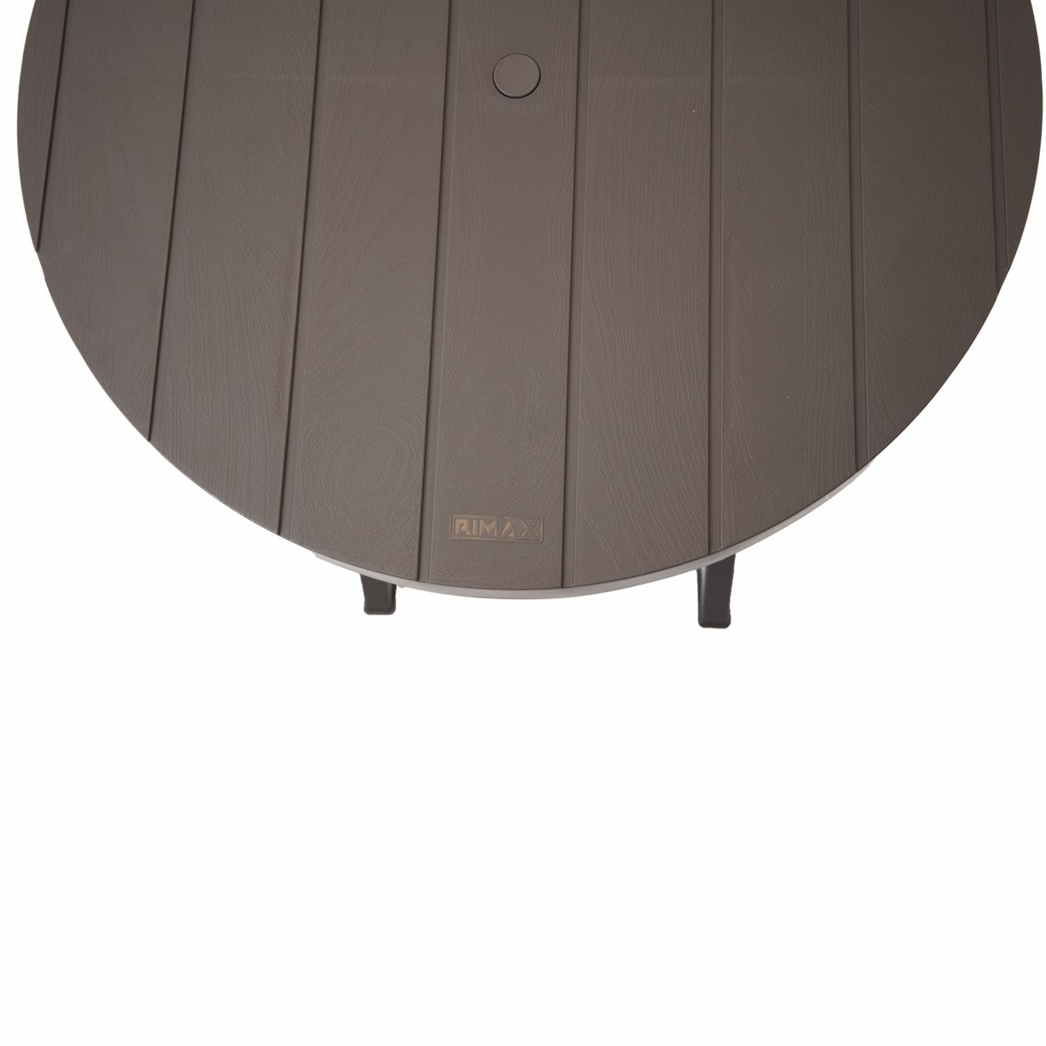 Mesa Plegable Redonda Barú Mocca RIMAX Plástico - Imagen 3