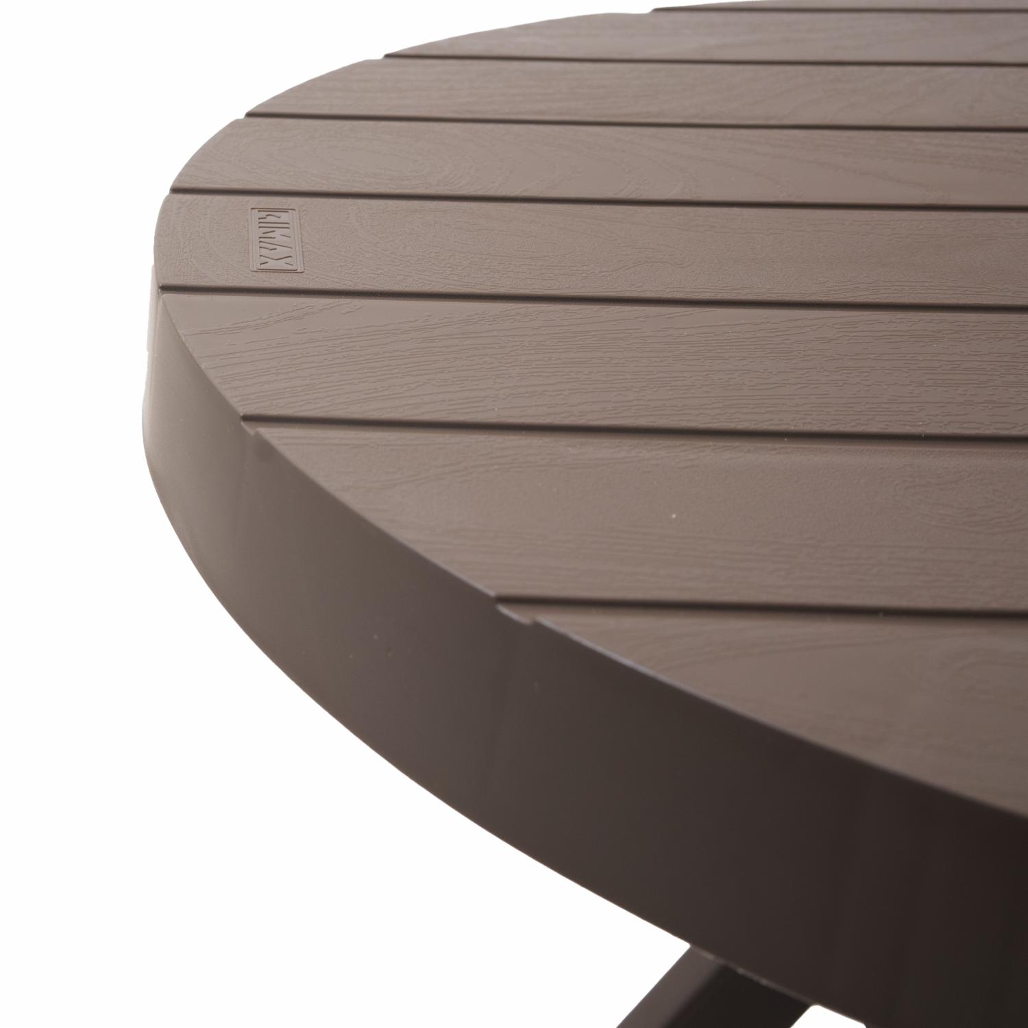 Mesa Plegable Redonda Barú Mocca RIMAX Plástico - Imagen 4