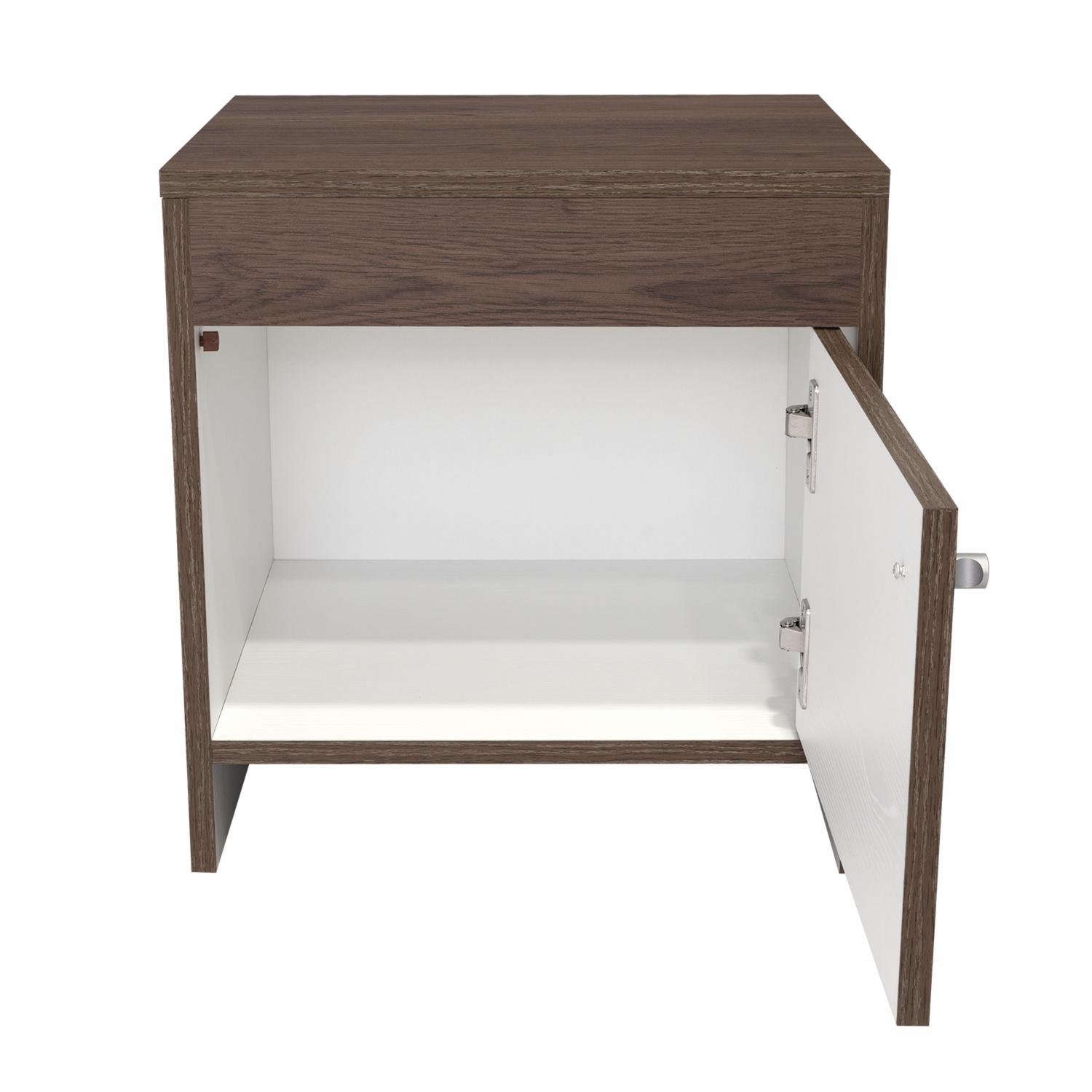 Mesa De Noche Coñac Con Blanco RTA MDP