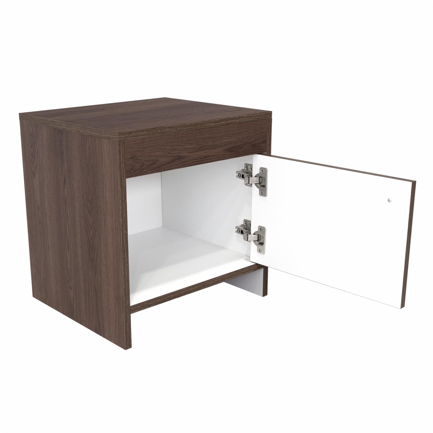 Mesa De Noche Coñac Con Blanco RTA MDP
