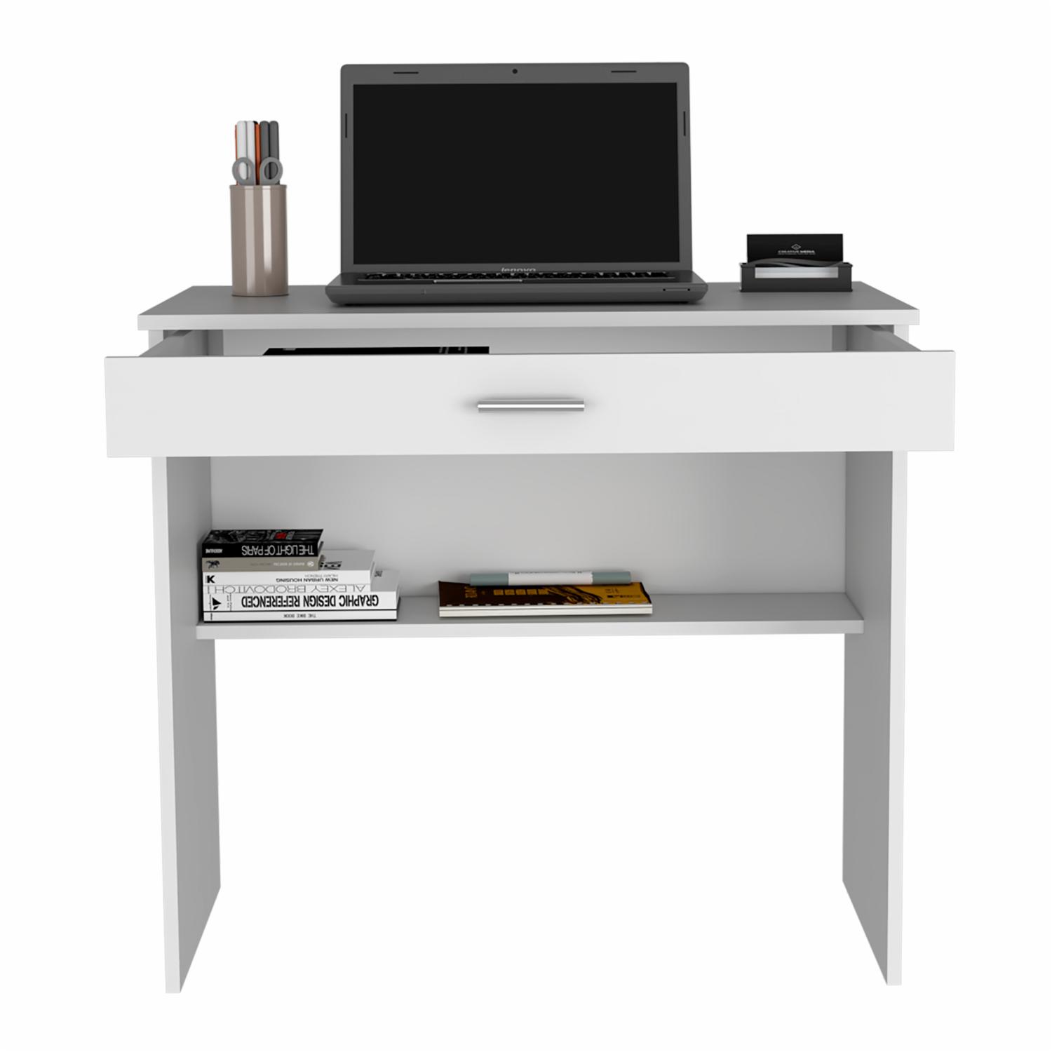 Escritorio Modelo 80 Blanco Con Cajón RTA Aglomerado de 15mm