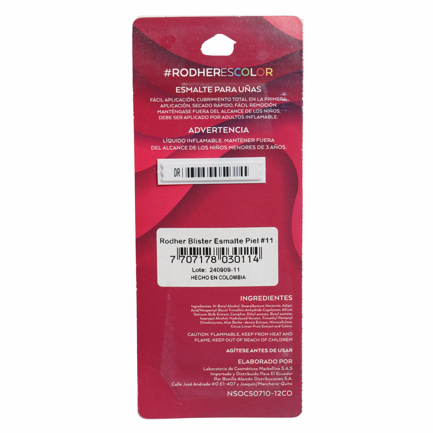 Esmalte De Uñas Piel N11 RODHER 14 Ml