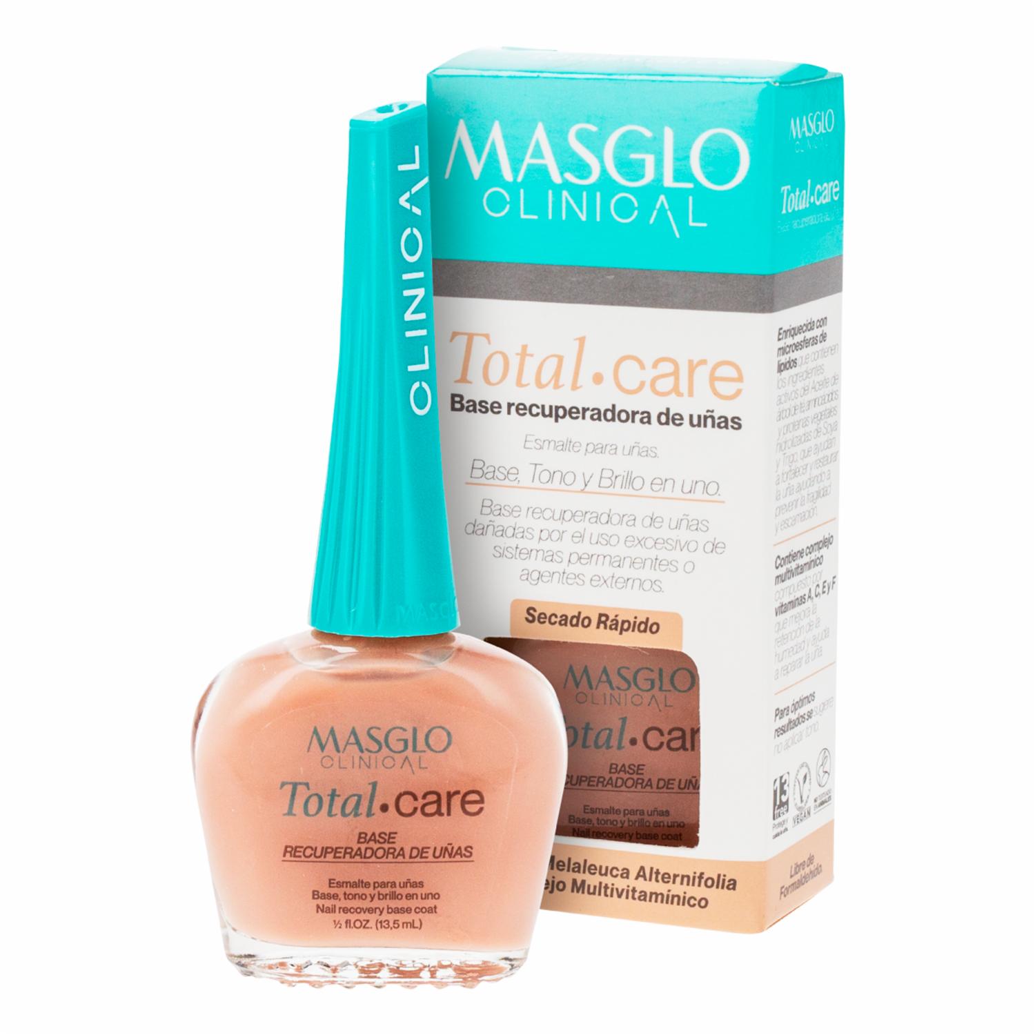 Tratamiento Para Uñas Base Recuperadora Clinical Total Care Nude MASGLO 13.5 Ml