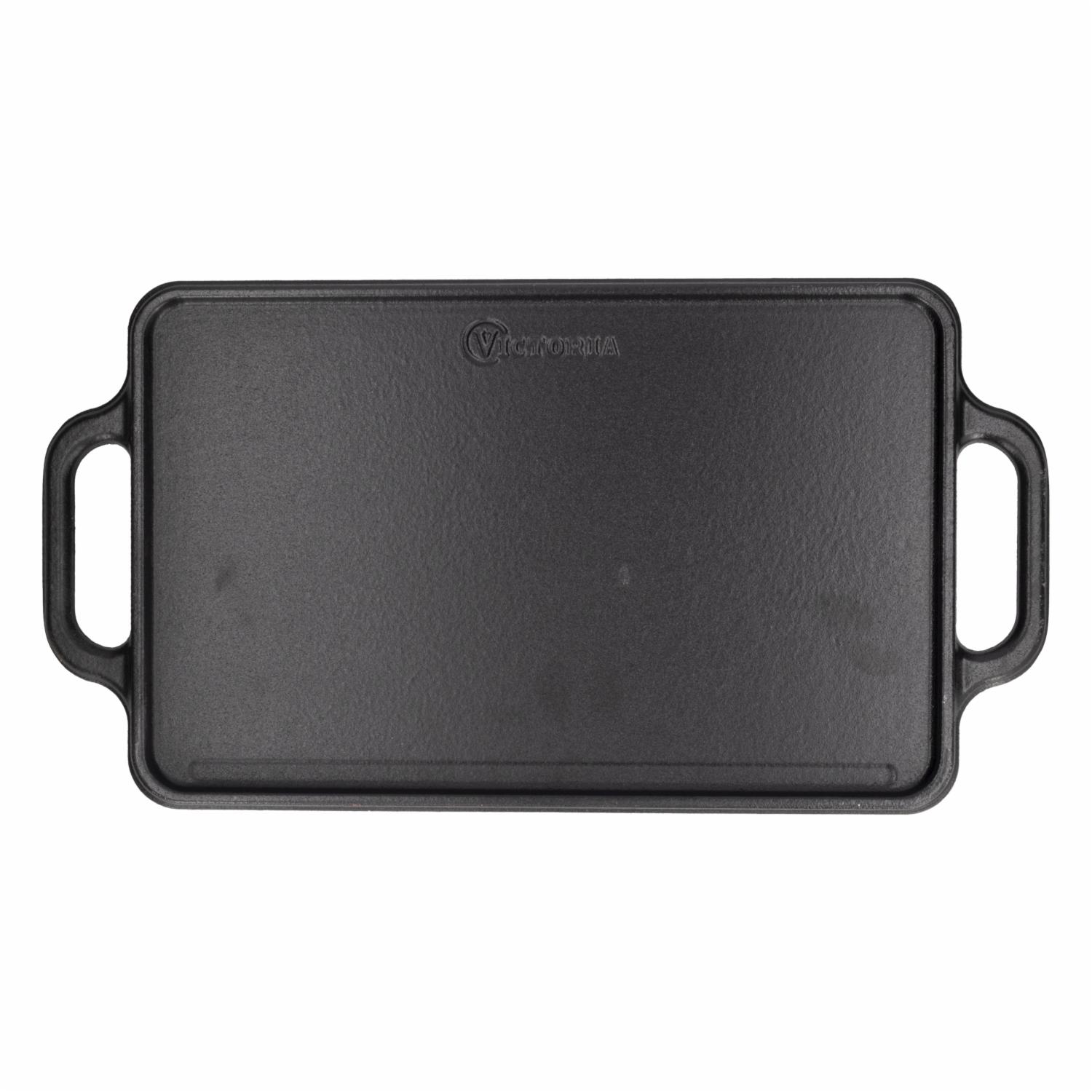 Plancha Inducción Rectangular Asa Hierro Esm Negro Mate Victoria VICTORIA 21 X 33 Cm