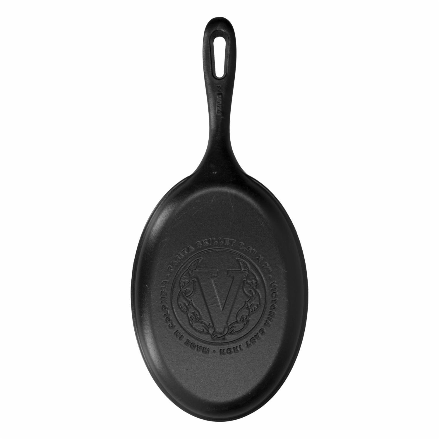 Sartén De Inducción Ovalada – Fajita Esm Negro Mate Victoria VICTORIA 24X17.5 Cm