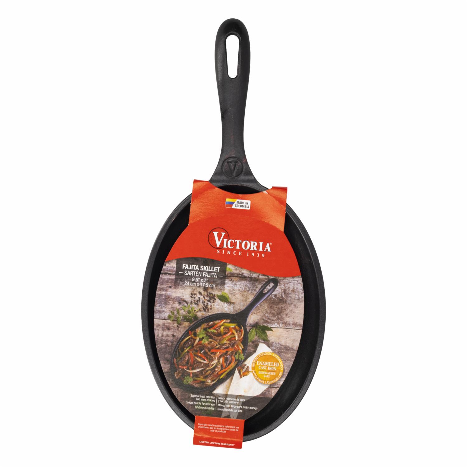 Sartén De Inducción Ovalada – Fajita Esm Negro Mate Victoria VICTORIA 24X17.5 Cm