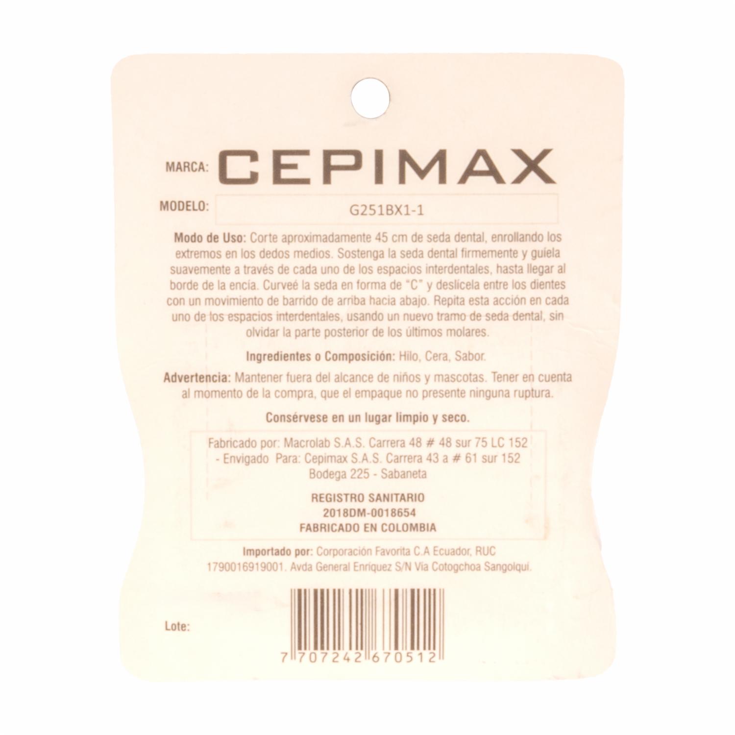 Seda Dental Sabor A Canela CEPIMAX 400 M - Imagen 2