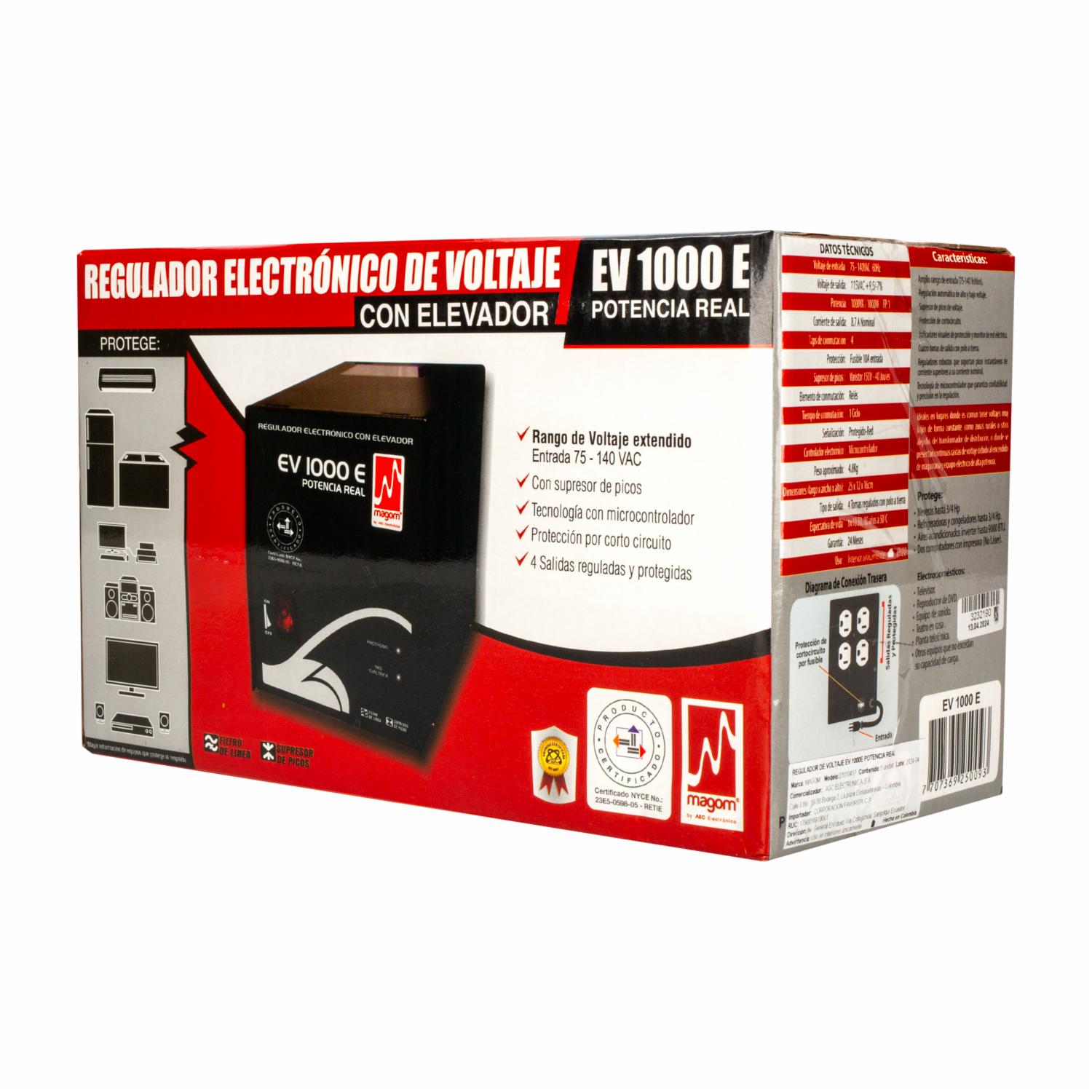 Regulador De Voltaje EV 1000 MAGOM Unidad