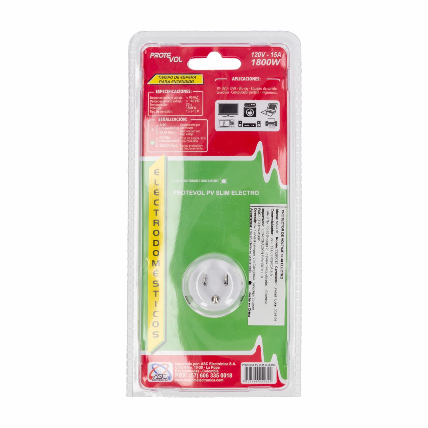 Protector De Voltaje Slim 1800 Watts MAGOM Unidad