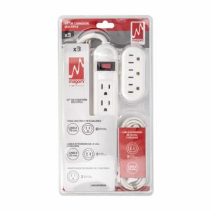 Kit De Conexión Múltiple Regleta Y Tomacorrientes MAGOM Unidad