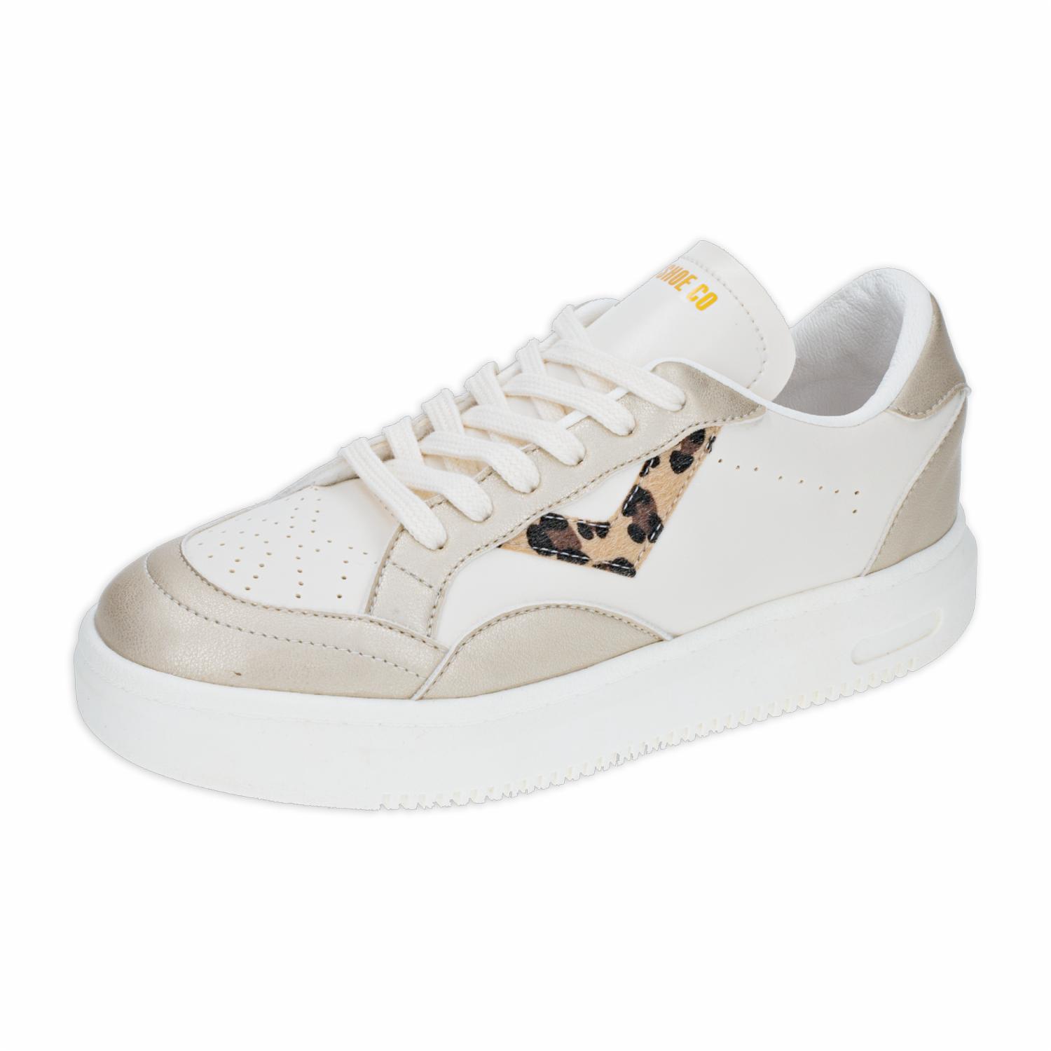 Zapato Deportivo Urbano Barú Blanco Con Dorado SHOE CO