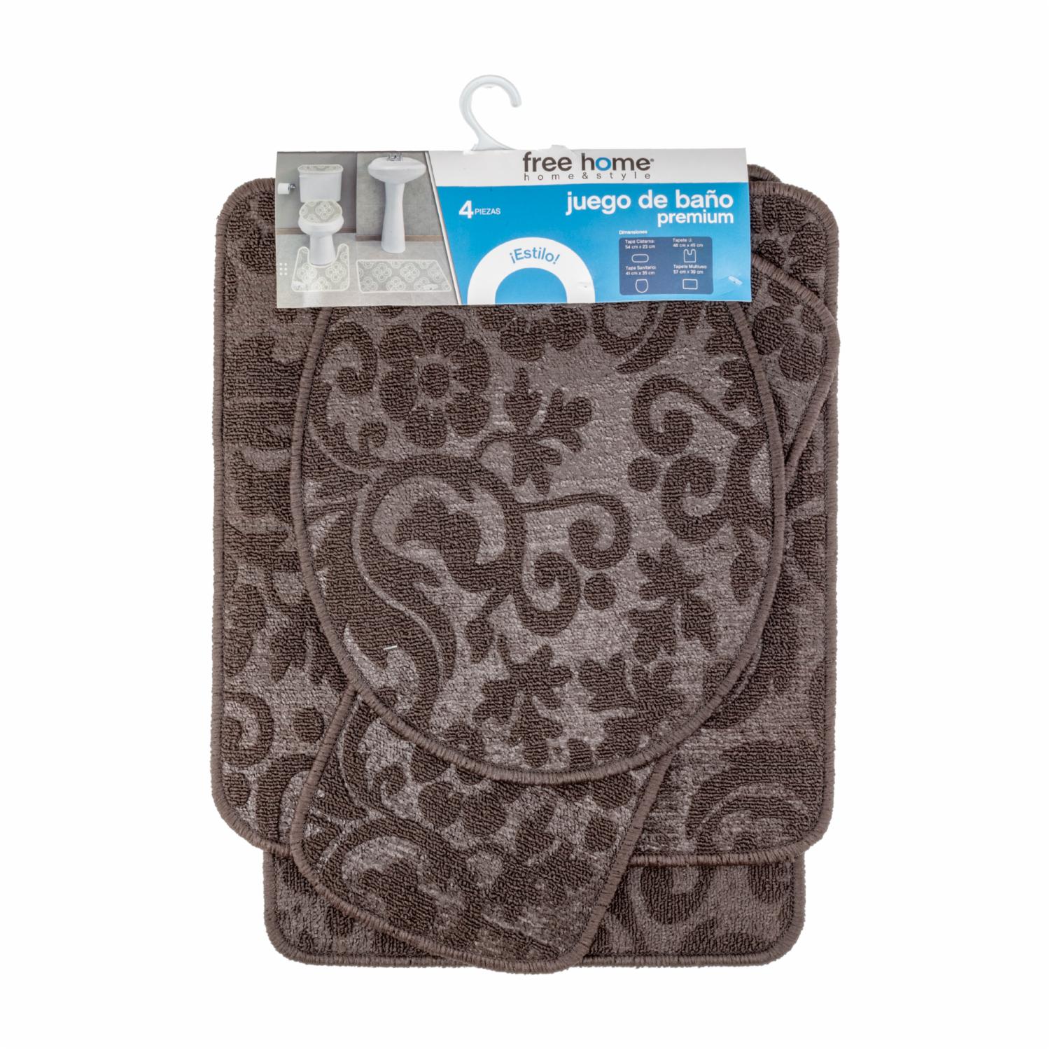 Set De Baño Premium Café FREE HOME 4 Piezas