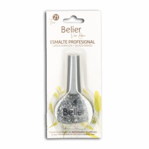 Esmalte De Uñas Glitter Plata BELIER 13 Ml