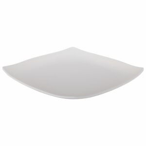 Plato Cuadrado Borde Punta Grande Blanco VAJILLAS SABANA 26 5 X 26 5 Cm