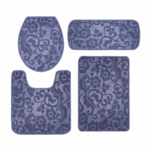 Set De Baño Premium Azul Oscuro FREE HOME 4 Piezas