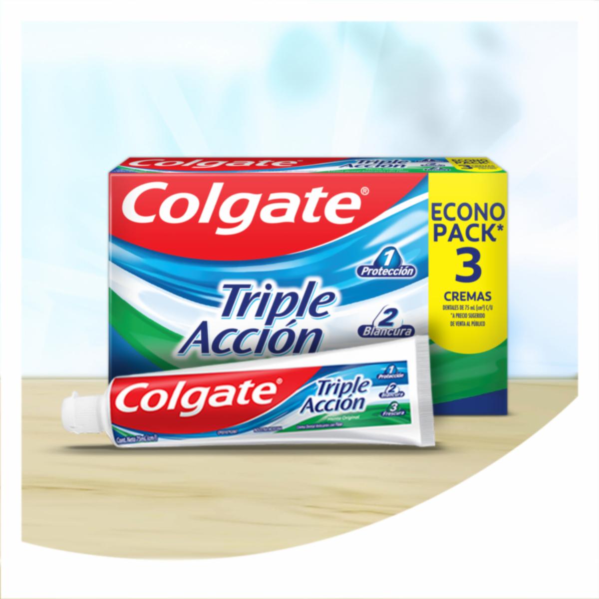 Pasta Dental Triple Acción COLGATE 3X75 Ml