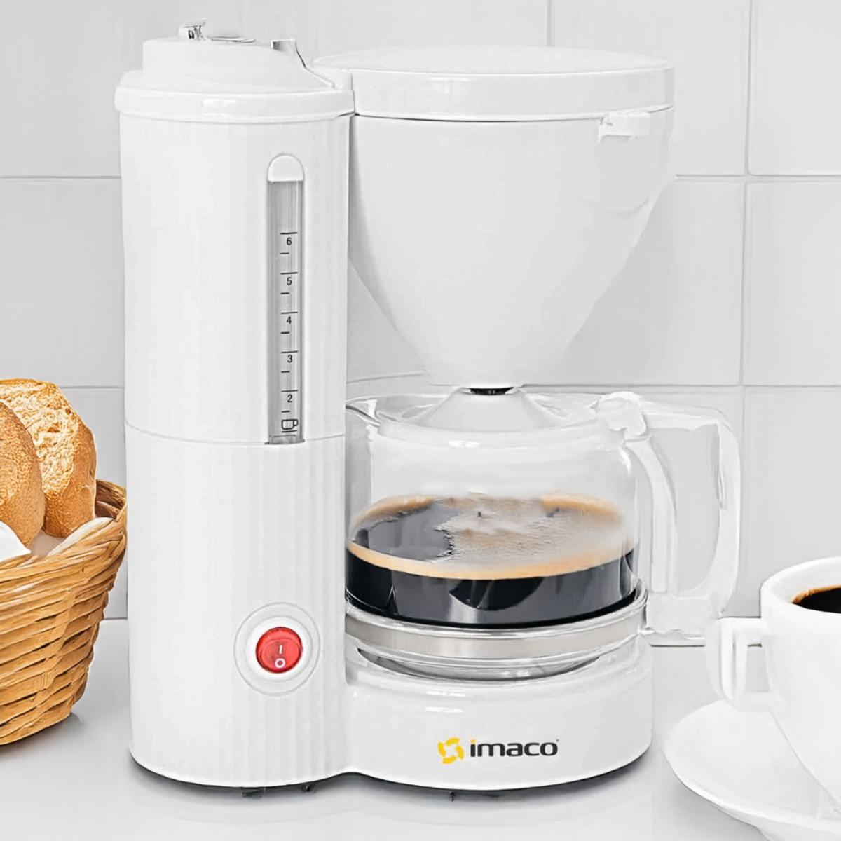 Cafetera Eléctrica Con Filtro Y Jarra De Vidrio ICM608 IMACO 6 Tazas