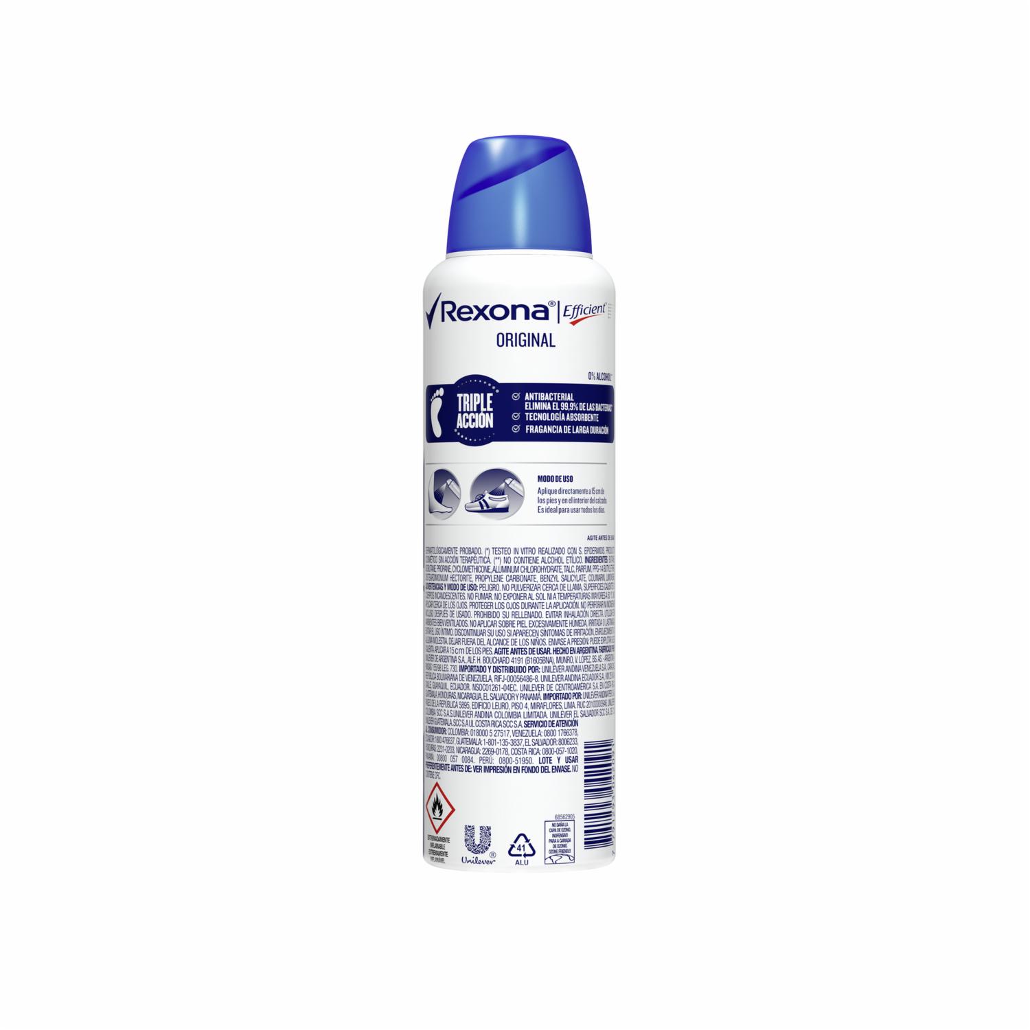 Desodorante En Aerosol Para Pies Original REXONA 210 Ml