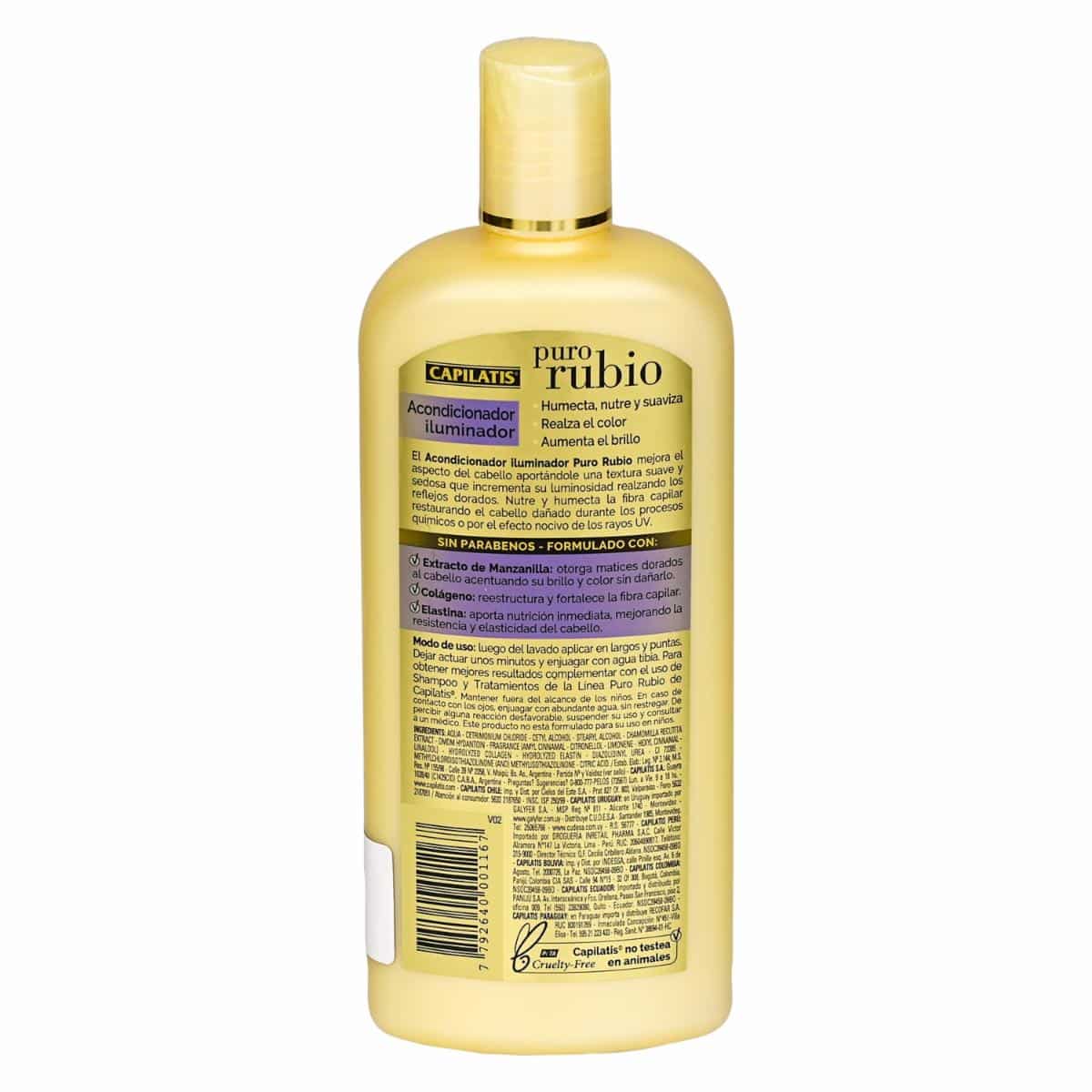 Acondicionador Iluminador Puro Rubio CAPILATIS 420 Ml - Imagen 2