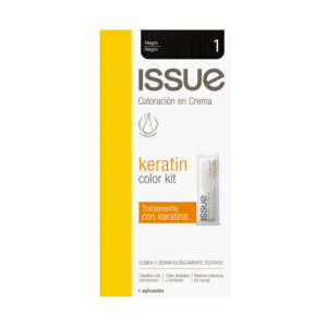 Tinte De Cabello Keratin Color N° 1 Negro ISSUE 1 Kit