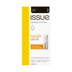 Tinte De Cabello Keratin Color N° 3 Castaño Oscuro ISSUE 1 Kit