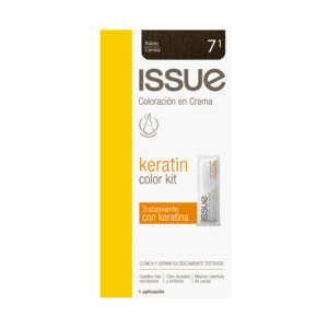 Tinte De Cabello Keratin Color N° 7.1 Rubio Ceniza ISSUE 1 Kit