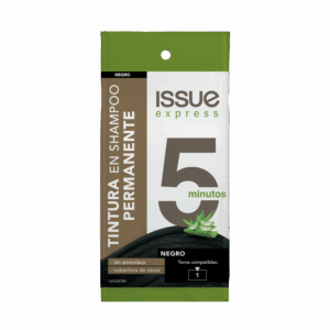 Tintura De Cabello En Shampoo Express 5 Minutos Sin Amoníaco Tono Negro ISSUE 25 Ml