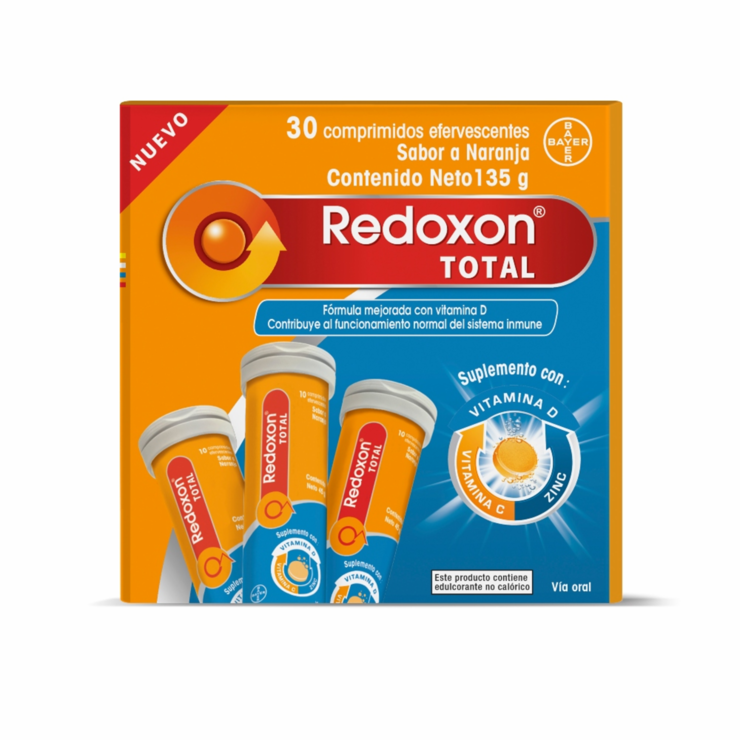 Vitamina C Total Efervescente 3Pack REDOXON 3 X 45 G - Imagen 2