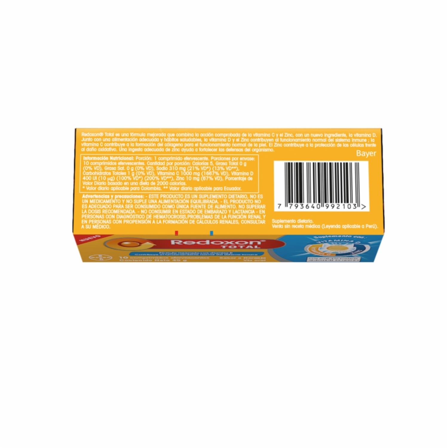 Vitamina C Total Efervescente REDOXON 45 G - Imagen 3
