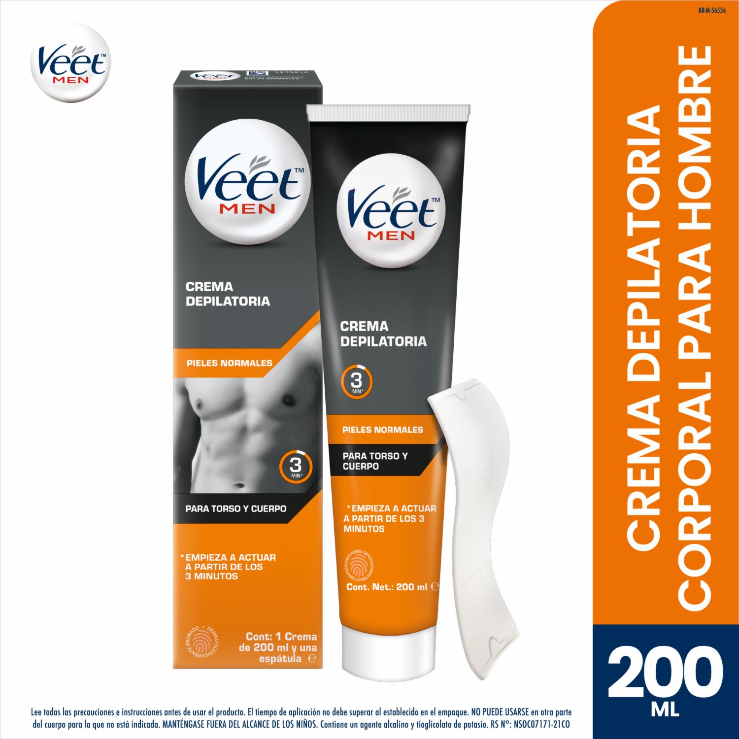 Crema Depilatoria Para Caballero VEET 200 Ml