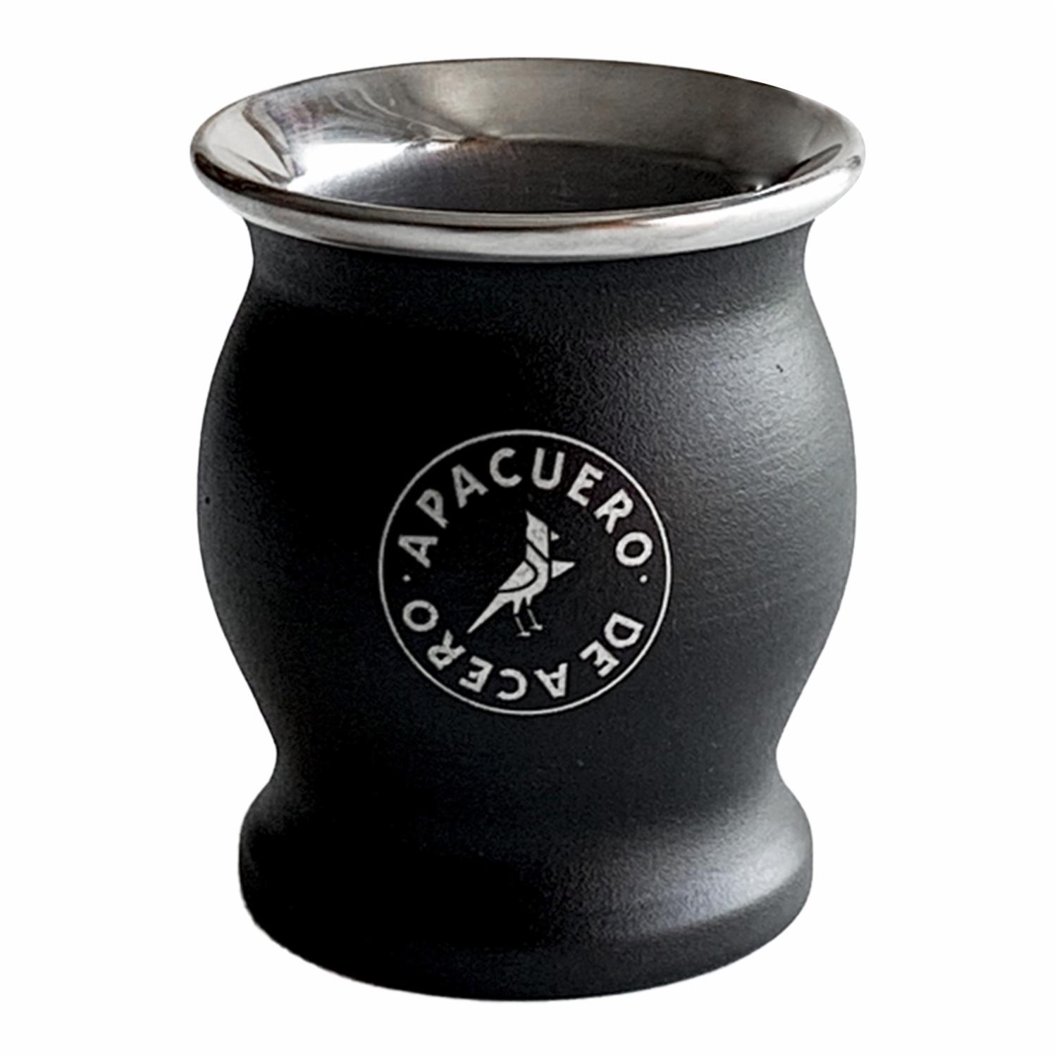 Kit Para Mate En Acero Y Cuero Color Negro APACUERO Unidad
