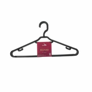 Armador Para Ropa Plástico Color Negro HANGERS S.A. X 5 Uds