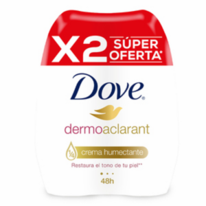 Desodorante Roll On Para Dama Dermo Aclarant Con Crema Humectante DOVE 2 X 50 Ml