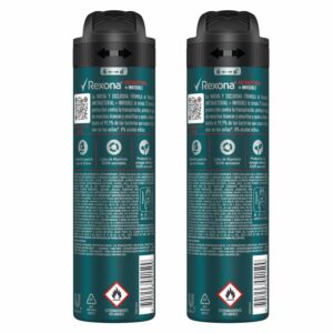 Desodorante En Aerosol Para Caballero Antibacterial Invisible Segundo 0,5 Descuento REXONA 2 X 150 Ml
