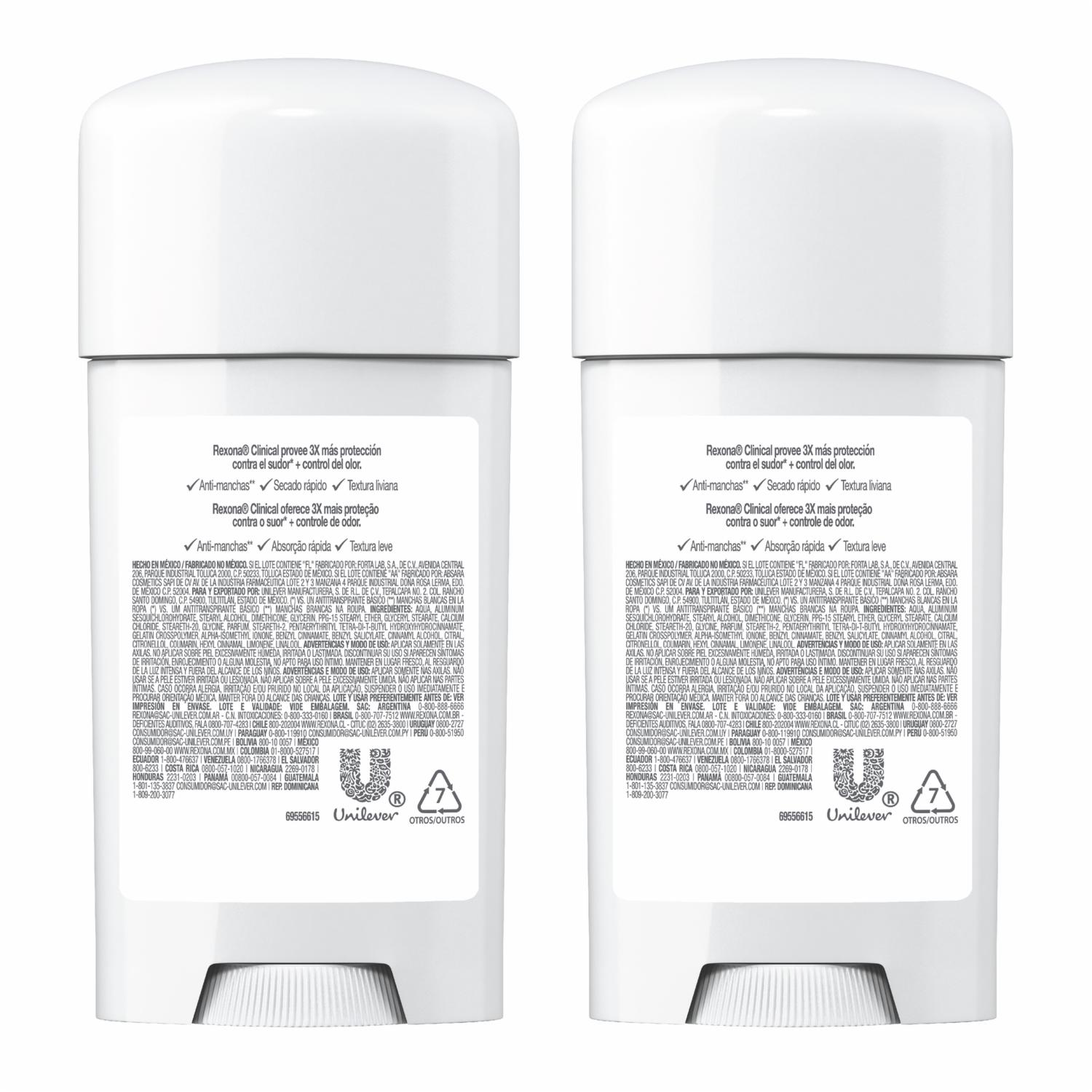 Desodorante En Crema Para Mujer Clínica Clásico REXONA 2 X 58 G - Imagen 2