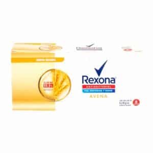 Jabón En Barra Antibacterial De Avena REXONA 3 X 110 G