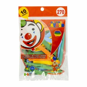 Globo 270 Surtidos GLOBOS PAYASO X 10 Uds