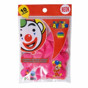 Globo N10 Neón Magenta GLOBOS PAYASO X 10 Uds