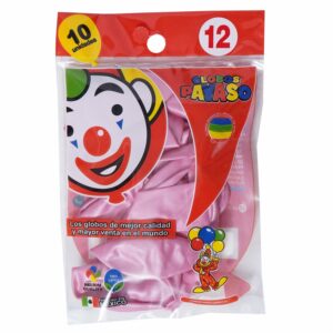 Globo N12 Perla Rosa Funda GLOBOS PAYASO X 10 Unidades