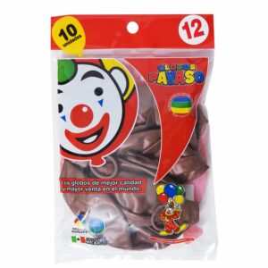 Globo N.12 Metálico Cobre Funda GLOBOS PAYASO X 10 Unidades
